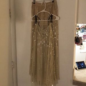 Free People New Romantics Sequin Sheer Set